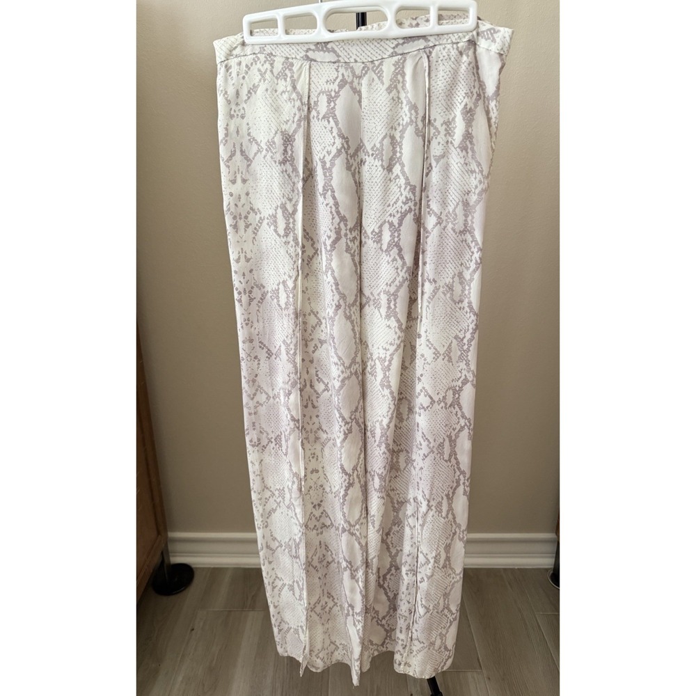 Olivaceous Snake Print Pants Womens Small Wide Leg High Rise Flowy Rayon
